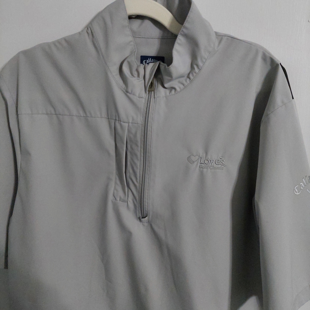 Callaway Light Gray Quarter-Zip Pullover with Love's Logo